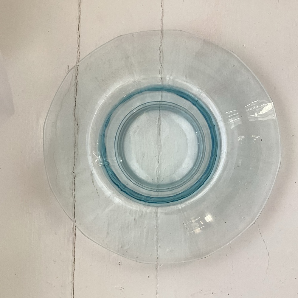 Fostoria Fairfax Blue Depression Glass Console Bowl